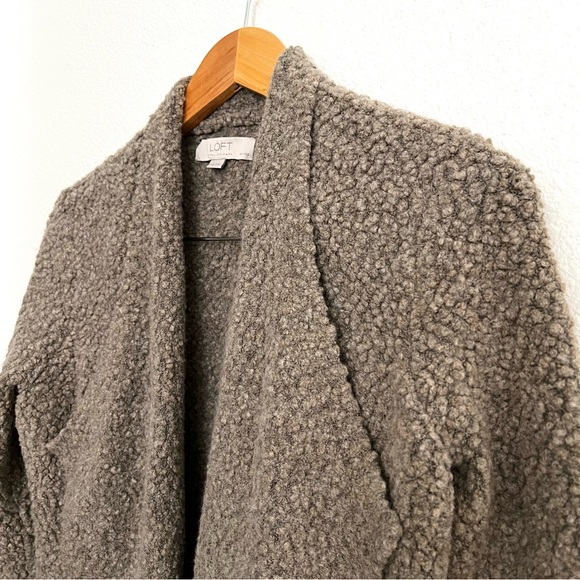 LOFT Italian Yarn Wool Blend Open Cardigan Medium Petite - Picture 5 of 14